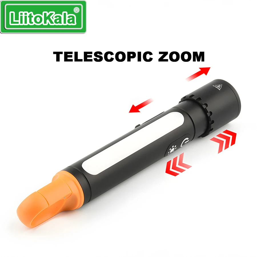 

LiitoKala LF-X725 portable flashlight with ultra bright light and built-in 21700 3500mAh battery