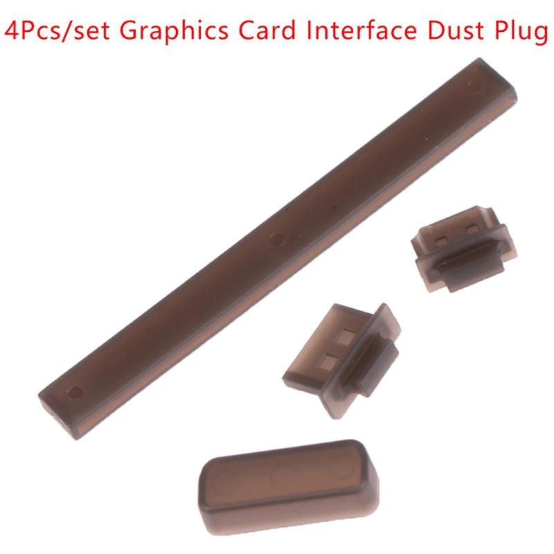 4Pcs/Set Graphics Card Interface Protective Cover Dust Plug DVI HDMI DP PCI-E Port Dust Plug