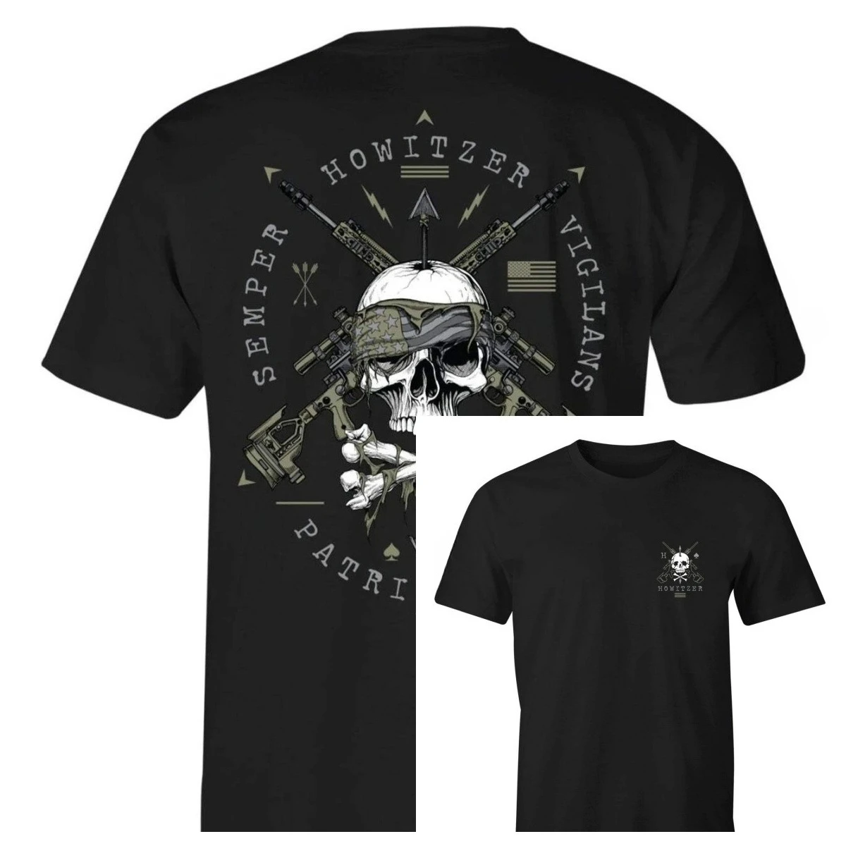 Howitzer Style Men's T-shirt Snipers Lair Military Grunt MFG  - Suitable for Sports Wear Pure Cotton