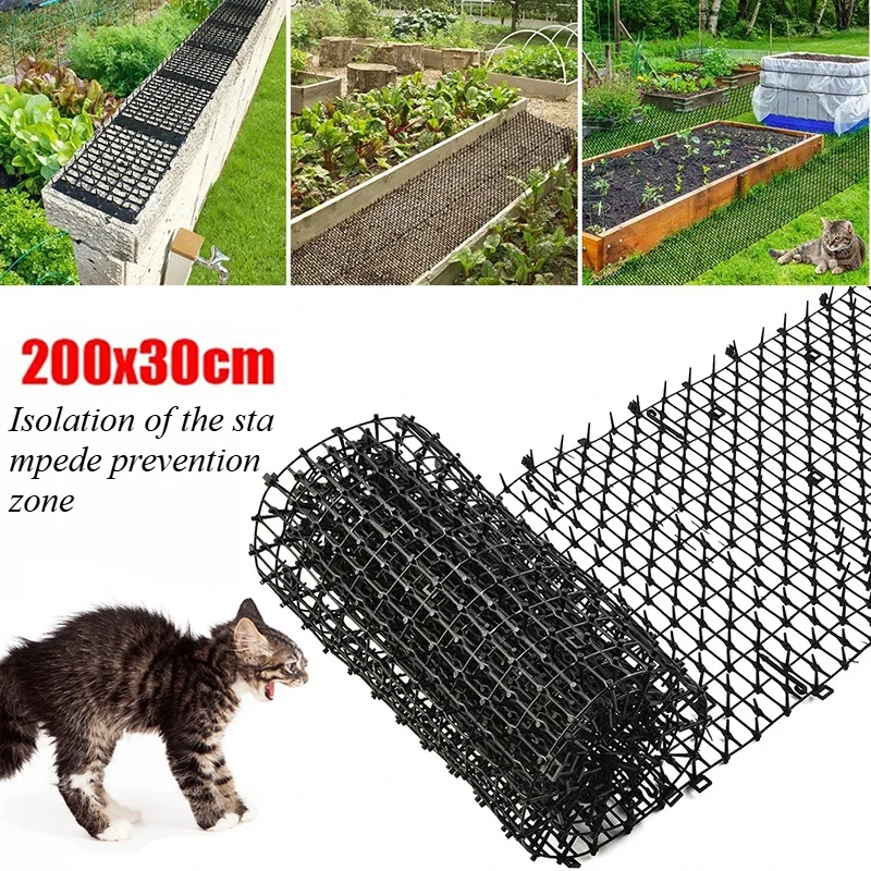 

2M Dog Cat Scat Mat Animal Deterrent Repellent Plastic Scarer-Spike Tool Polypropylene Anti Cat Mat Household Garden Tools