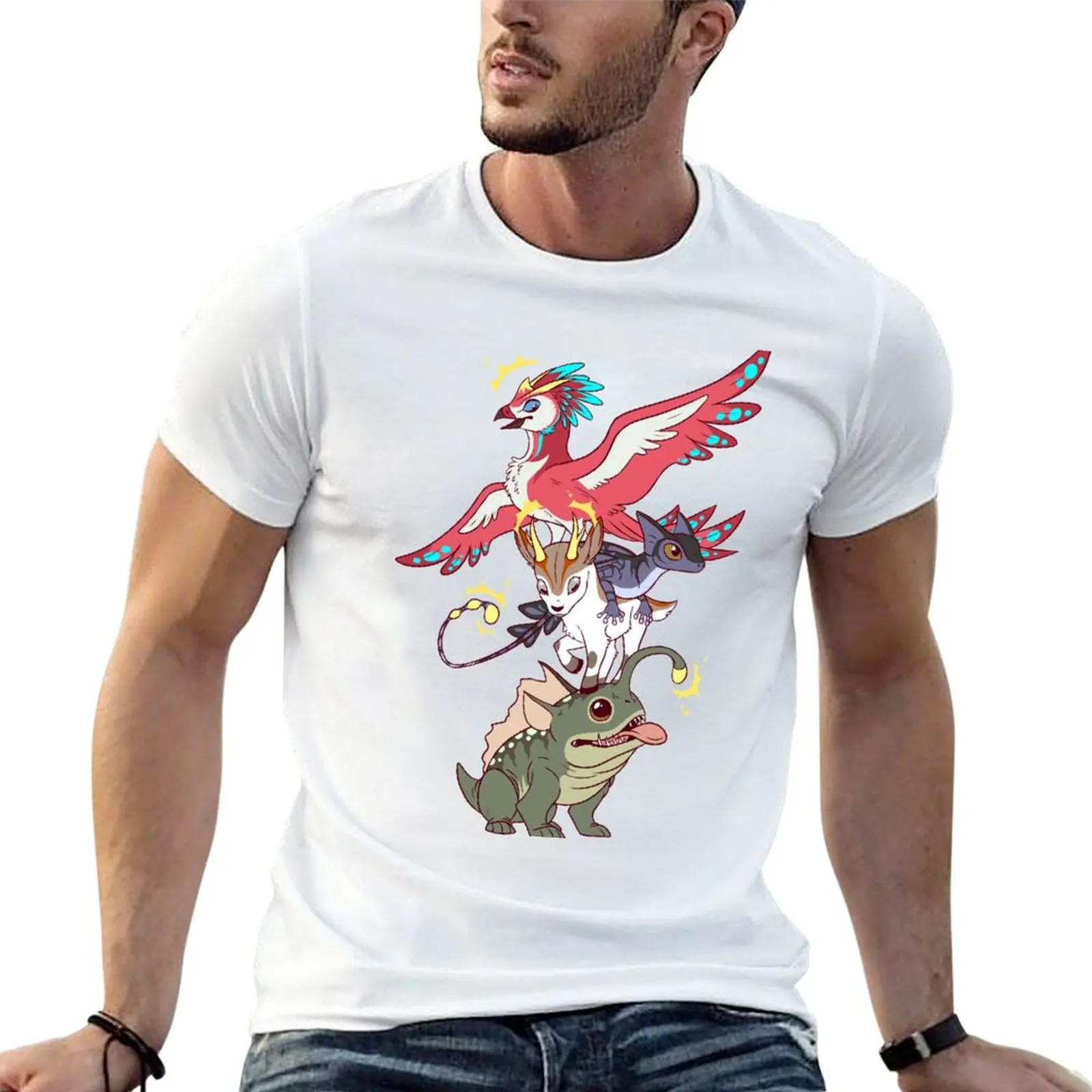 

for cotton t man for anime T-Shirt Pets t Charge funny man shirts shirts