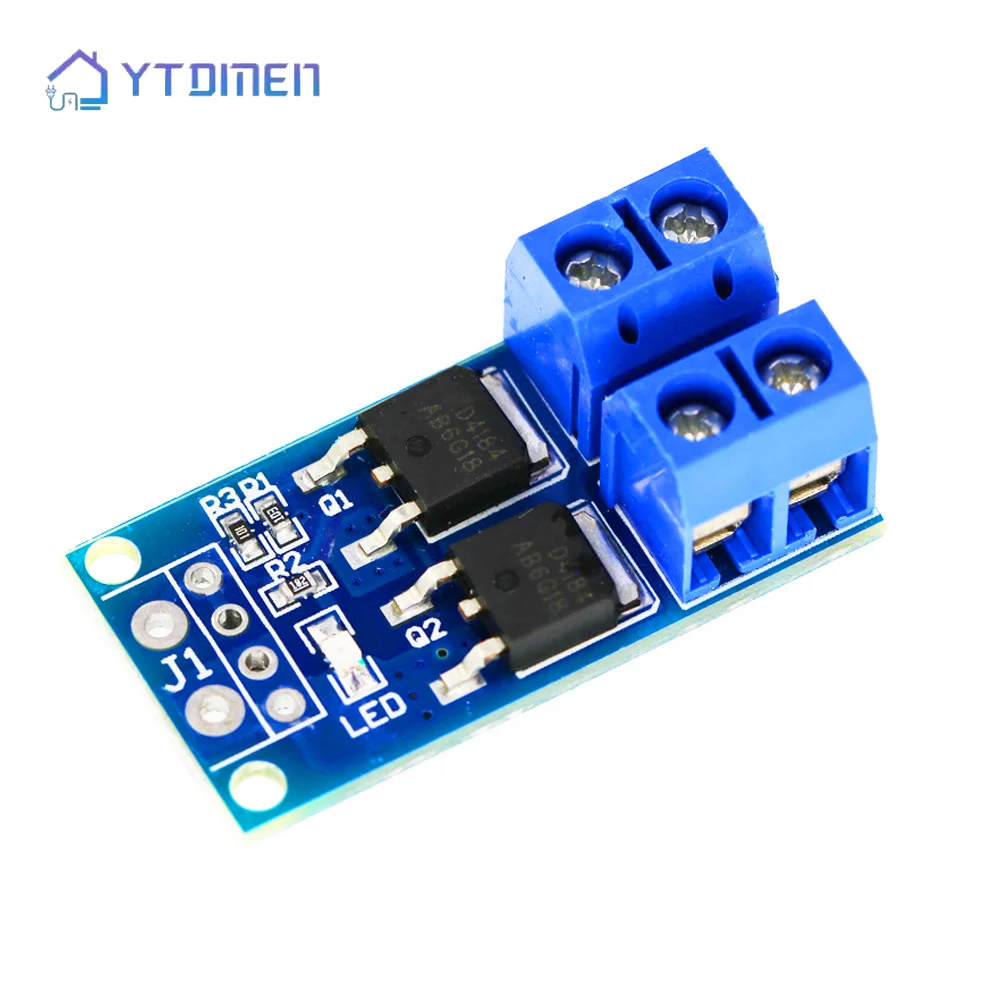 1-10PC 15A 400W MOSFET Trigger Switch Module PWM Regulator Control Panel DC 5V-36V Dual Parallel MOS for Arduino PLC Motor Speed