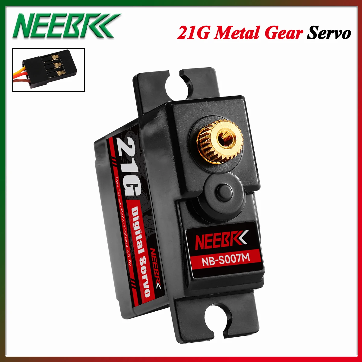NEEBRC 21G Metal Gear Waterproof Digital Servo for 1/12 1/14 1/16 1/18 RC Car Dron Boat Hyper Go 14209 14210 MN99S MN82 MN78