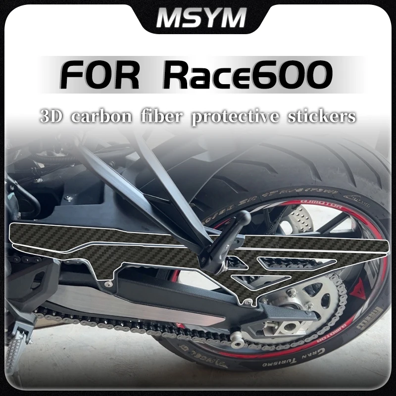 

For QJMOTOR Race 600 race600 2022 3D carbon fiber protective stickers car body film stickers waterproof accessories stickers