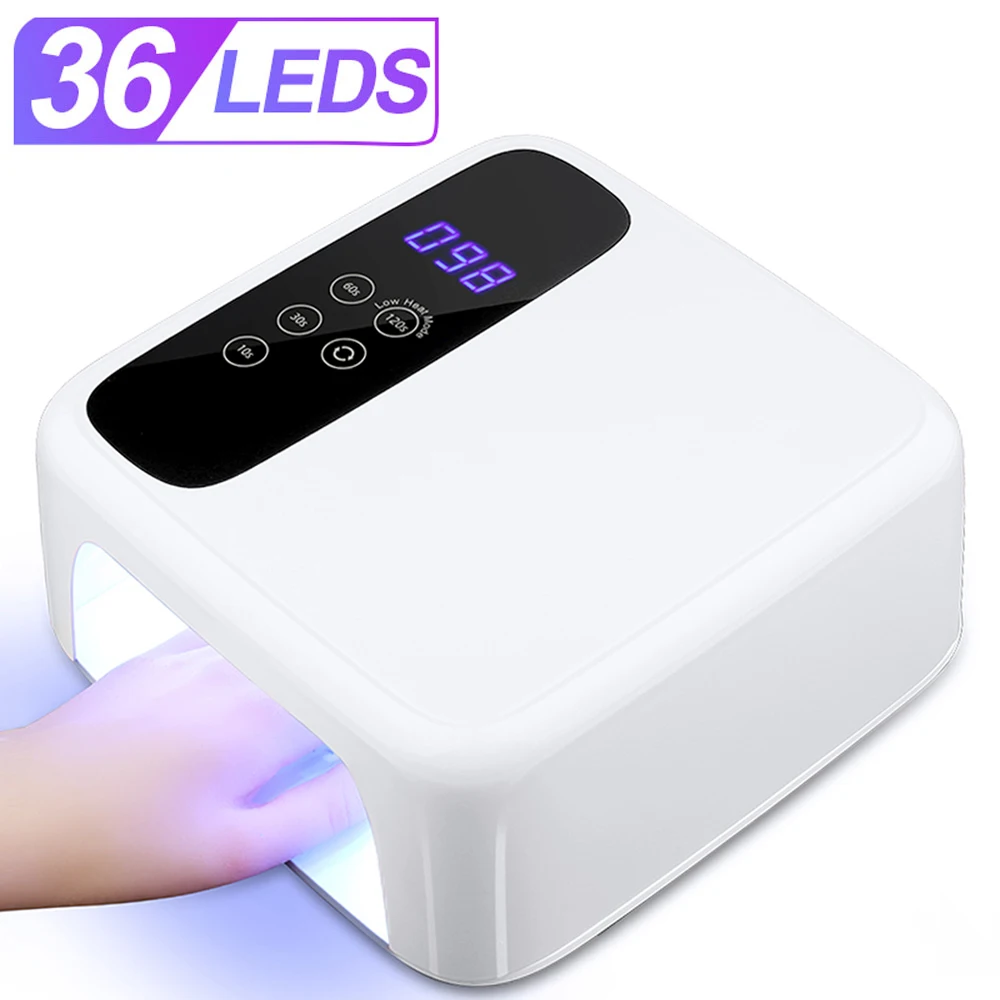 Professional UV 36LED Nail Art Lamp Dryer HD Display Smart Nail Drying Lamp Can Quickly Dry All Gel Nail Polish Manicure Tools