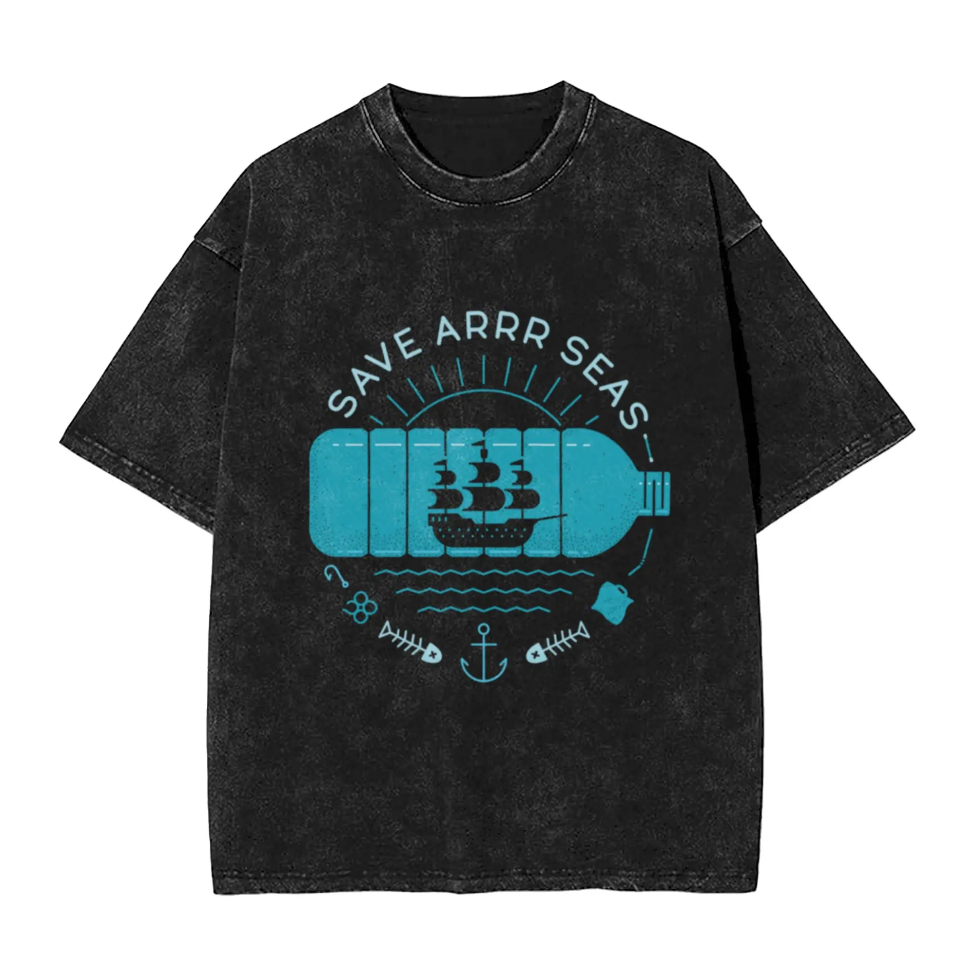 Save Arrr Seas  Unique Trendy A Vintage Oversized Cotton Unisex T-Shirts