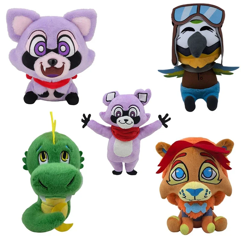 1/5pcs Rambley Indigo Parks Plush Indigo Parks Toy Stuffed Animal Macaws Mollys Fings Leon Rambley The Raccoon Plush Mascot Soft