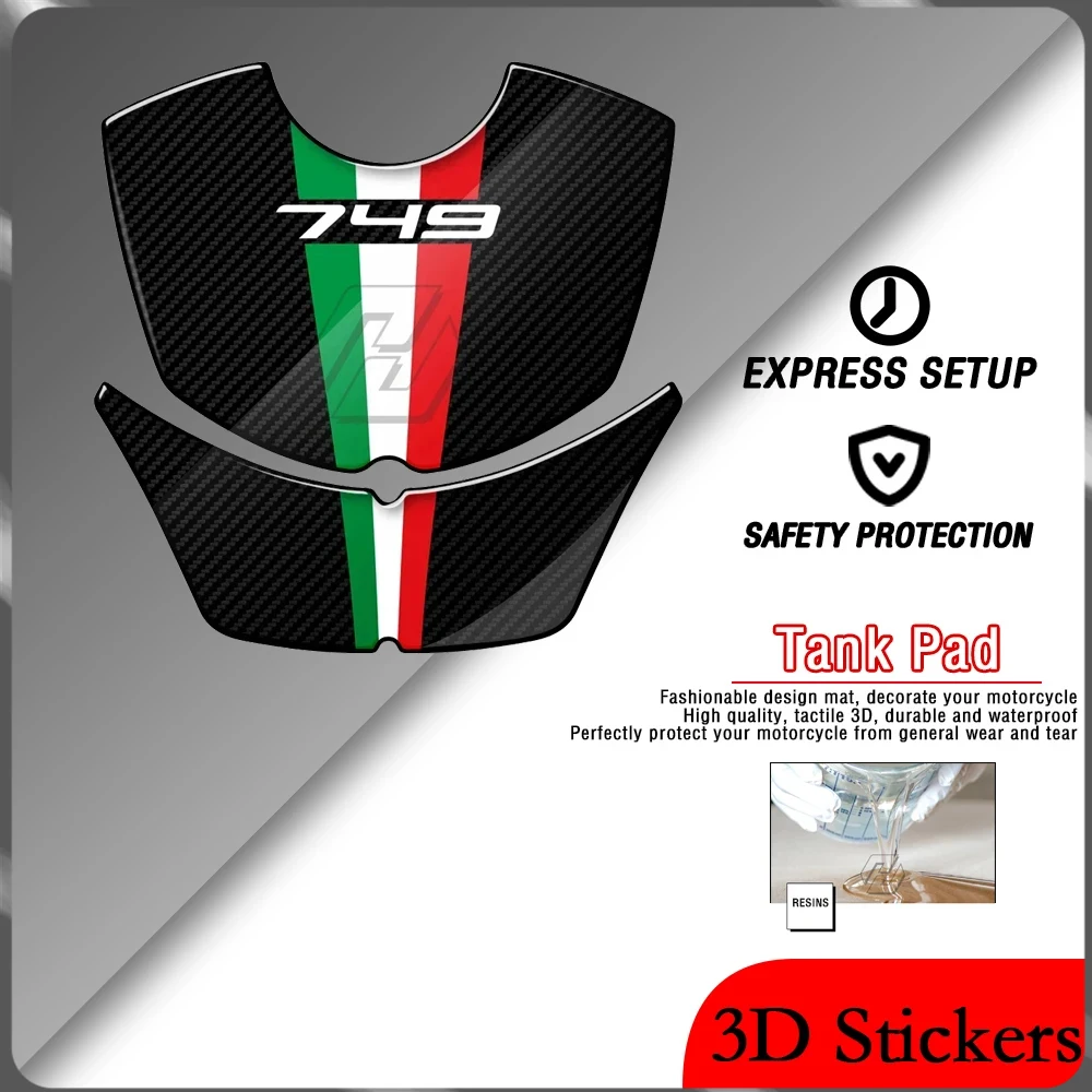 

Для Ducati 749 2003-2006 мотоцикла 3D смола карбон внешний топливный бак Pad набор наклеек
