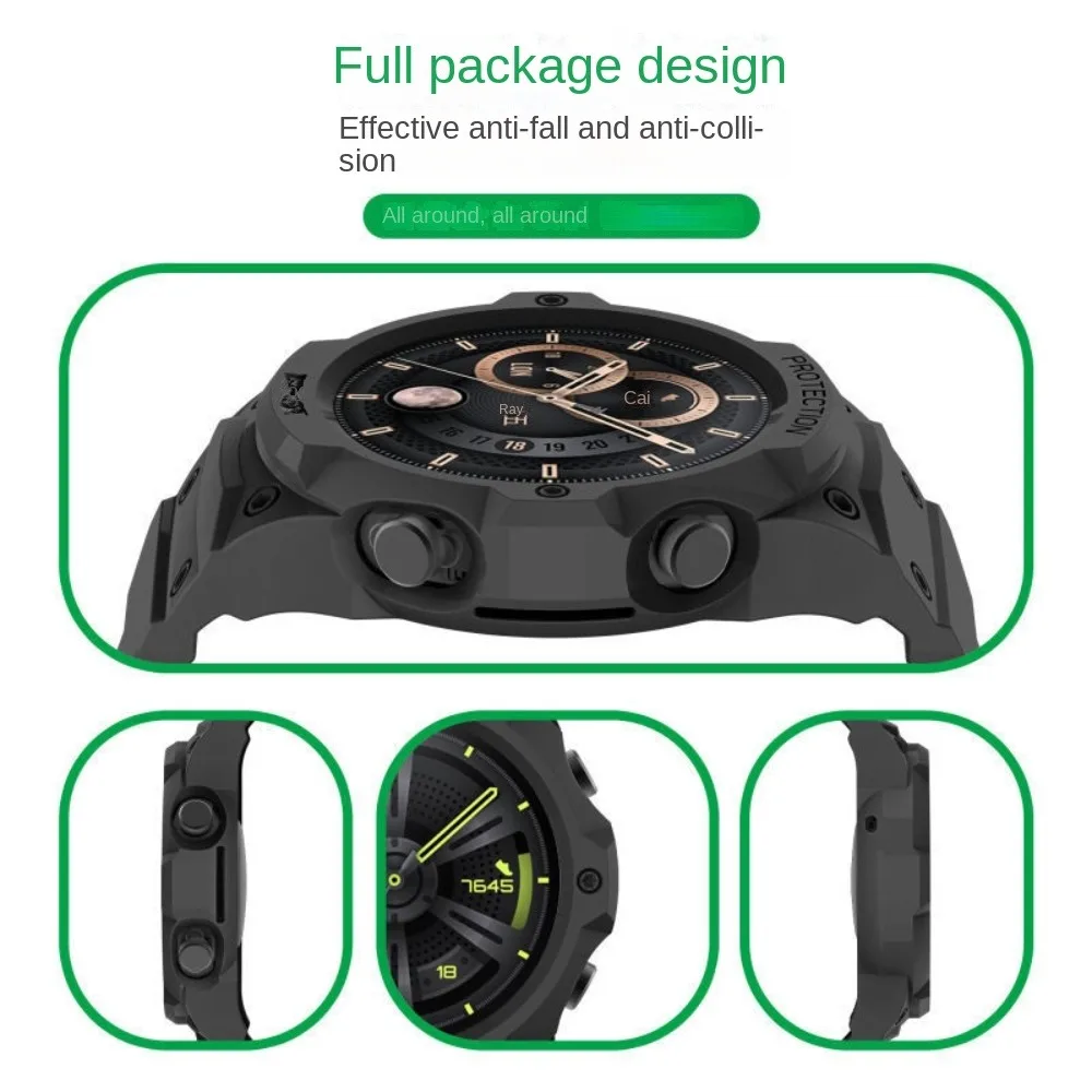 46mm Watch Strap New Sports Style TPU Watch Protective Cover Adjustable Fall Prevention Watch Case for Huawei Watch GT3/GT2