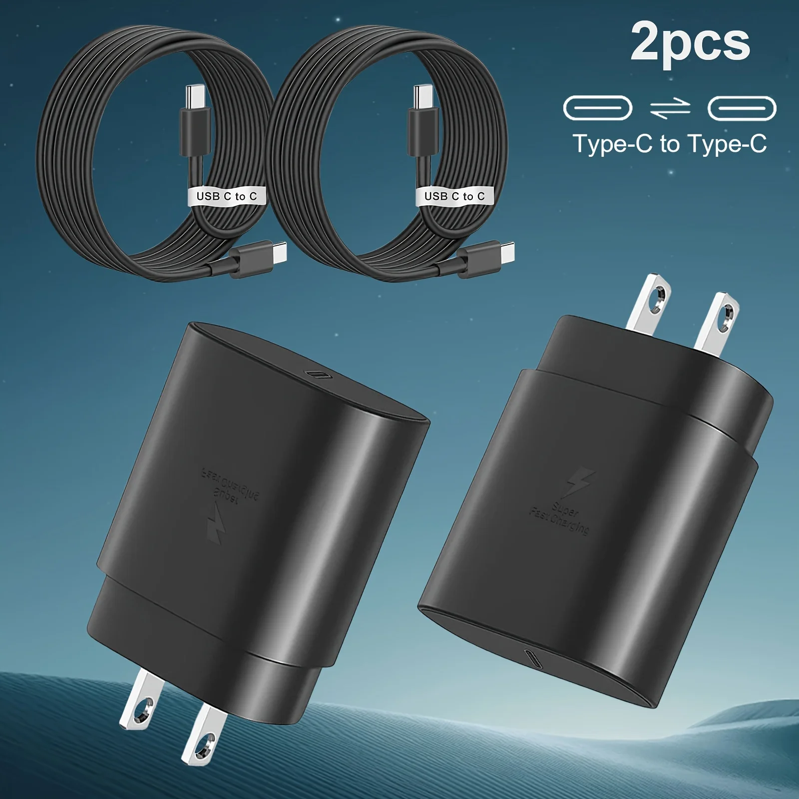 4ft Fast Charging Type C Wall Charger - Rapid Power Delivery, Compact Design, Wide Compatibility for Samsung Galaxy