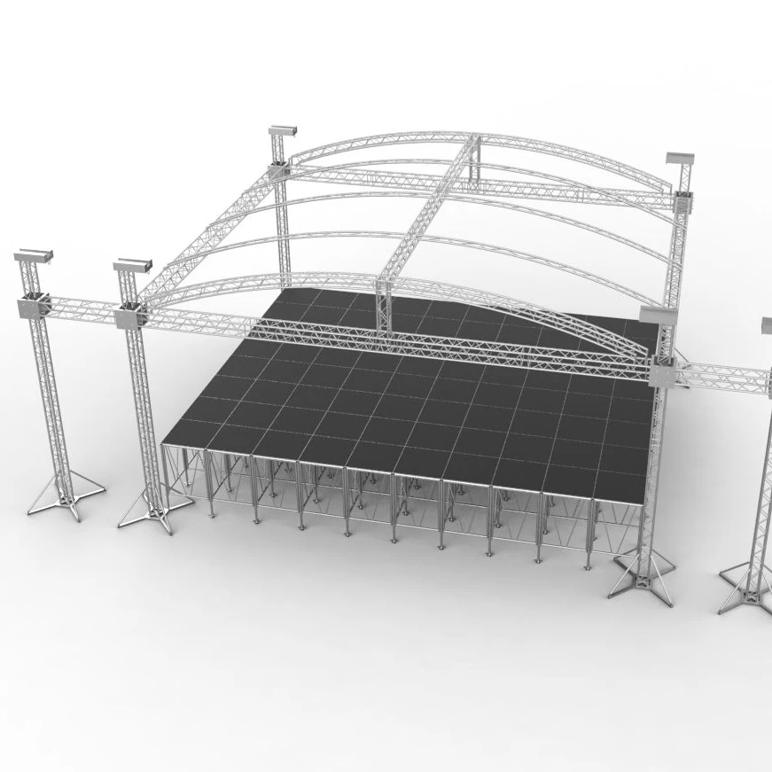 【Direct Factory Sale】Durable 40x30ft Outdoor Aluminum Curved Roof Truss Factory Price