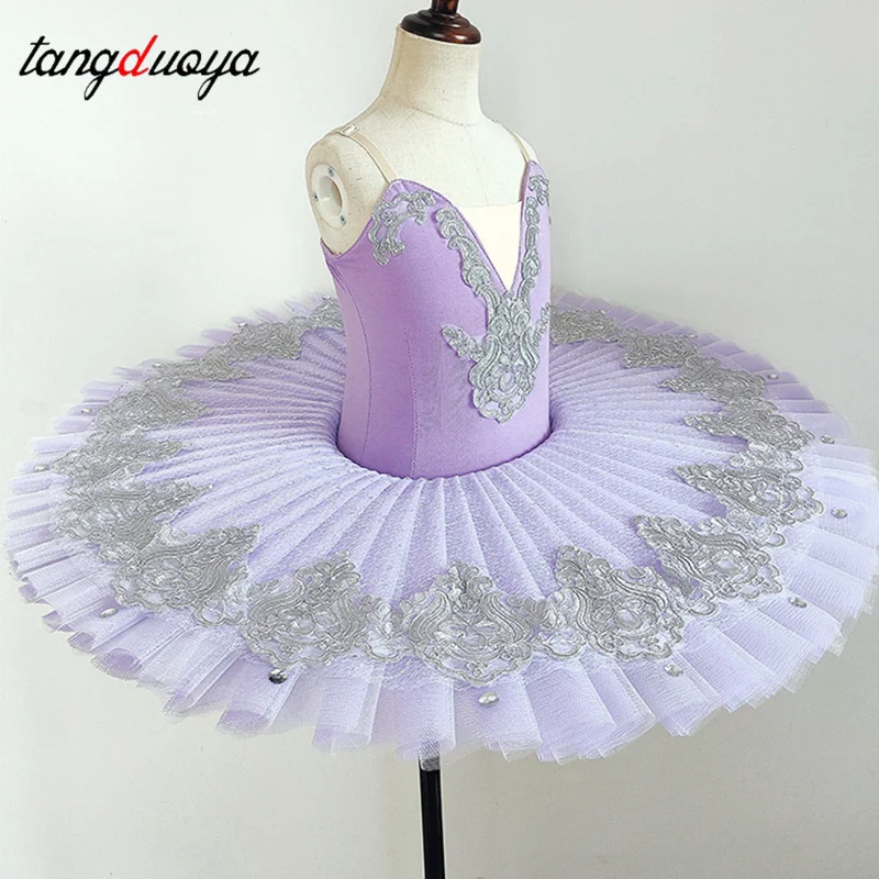 Классический профессиональный балетный костюм для взрослых и детей, милый и милый блинный балетный костюм с рюшами, вечерние танцевальные костюмы, балетное платье для девочек и женщин