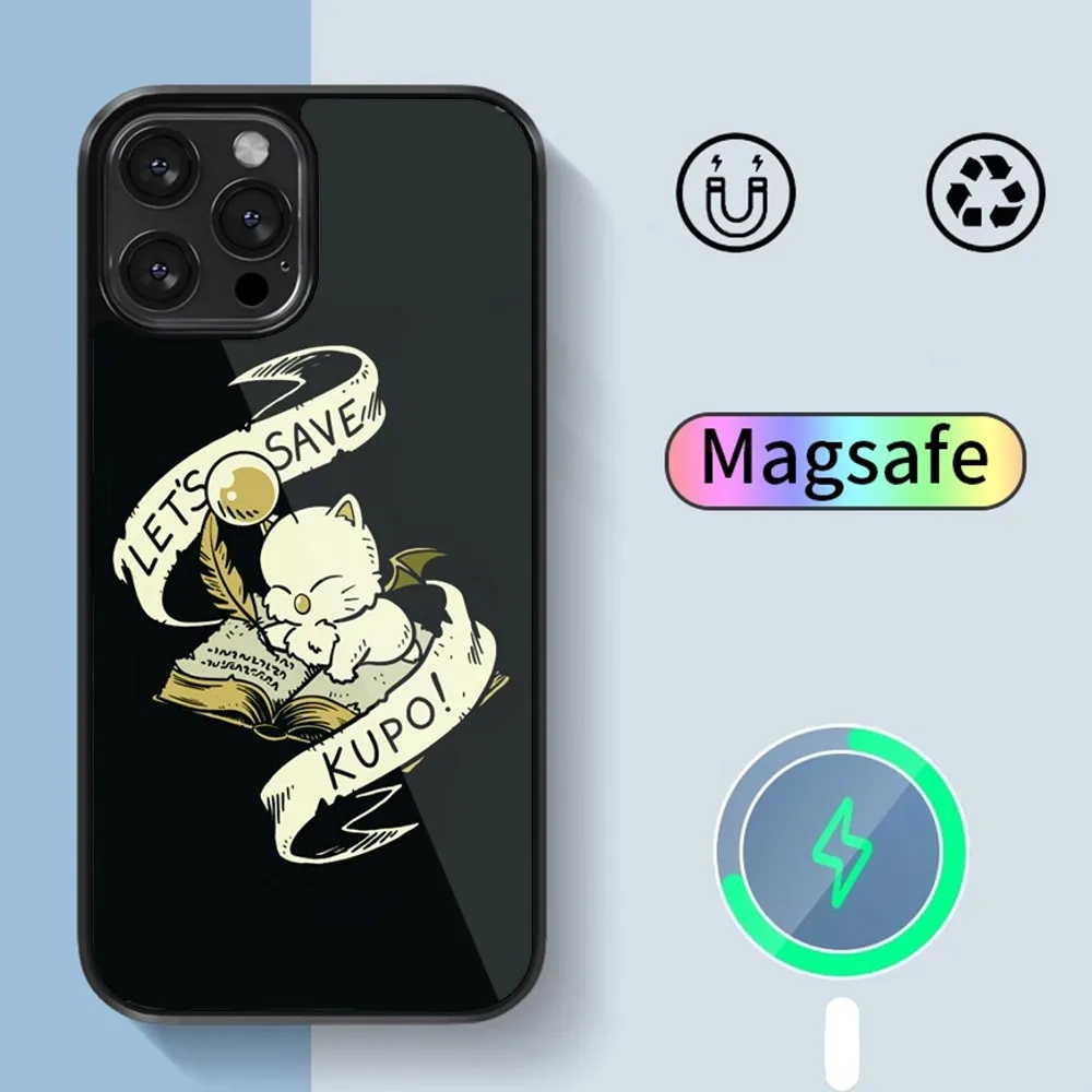 Moogle F-Final F-Fantasy Phone Case For iPhone 14 13 12 11 15 Pro Max Plus Magsafe Magnetic Cover