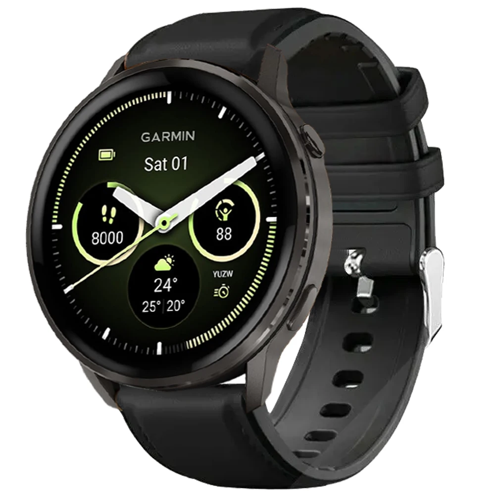22 مللي متر حزام ل Garmin Venu 4 45 مللي متر Venu 3 2 Forerunner 570 47 مللي متر 265 255 هواوي GT6 6Pro 46 مللي متر Smartwatch الجلود + سوار سيليكون