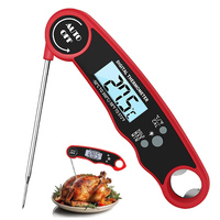 Instant Read Digital Meat Thermometer for Cooking BBQ Folding Waterproof Food Probe Thermometer Portable Oil Temperature Meter