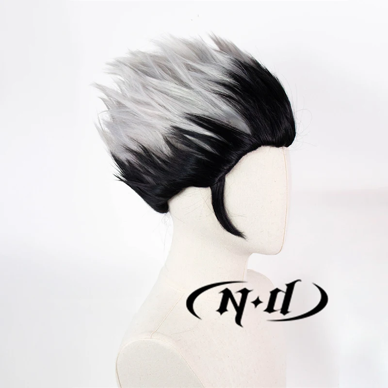 ND Kotaro Bokuto Parrucca Cosplay Parrucchino Haikyu Anime Cosplay Parrucca per capelli Resistente al calore per Comic Con Coser Costume Festa a tema