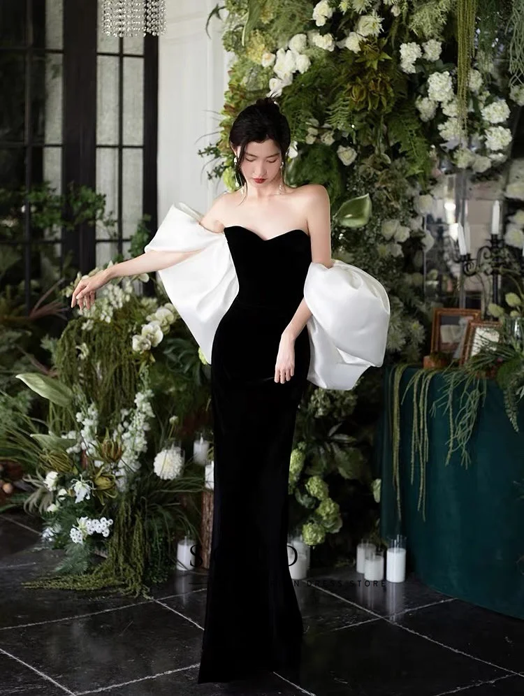 Suknie ślubne Sondr Sheath, eleganckie japońskie suknie na przyjęcia weselne, suknie ślubne do ziemi z szalem, suknie wieczorowe na studniówkę szyte na miarę