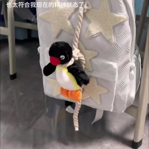 15cm estilingue pelúcia melancólio pinguim pingente de pelúcia brinquedo boneca engraçado alienígena mochila chaveiro saco ornamento