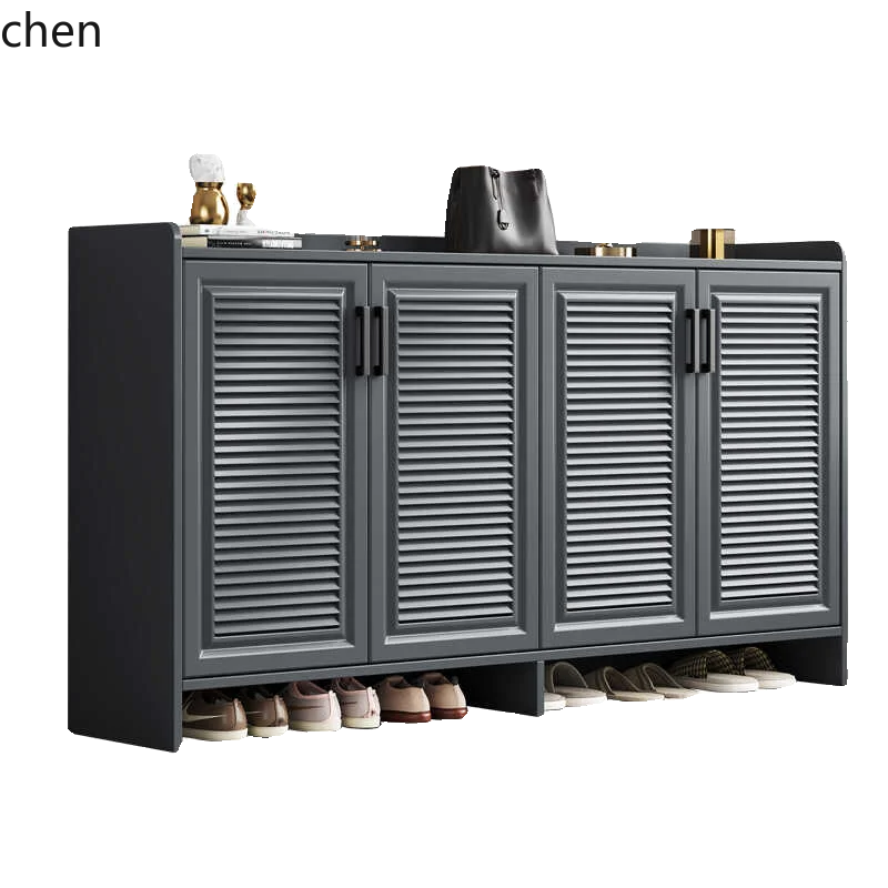 HT All Aluminum Alloy Shoe Cabinet Modern Simple Outdoor Balcony Waterproof Sunscreen Large Capacity Locker