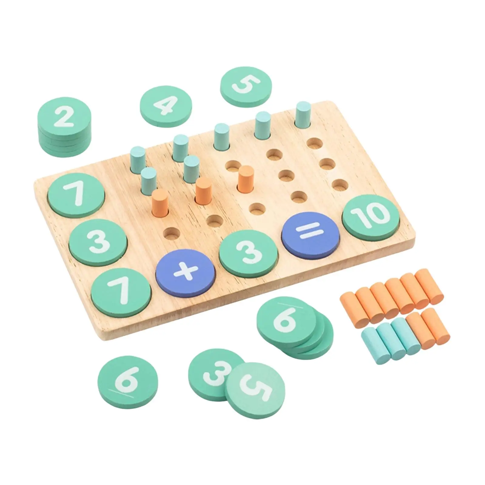 ของเล่นคณิตศาสตร์ ปริศนาฝึกสมอง การบวก ลบ ของเล่นเสริมพัฒนาการสำหรับเด็กชายและเด็กหญิง อายุ 4-6 ปี ของขวัญสำหรับเด็กก่อนวัยเรียน