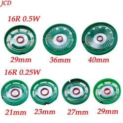 1PCS 16 Ohm 0.25W 0.5W 16 Ohm External Magnetic Doorbell Toy Speaker 16R Diameter 21mm 23mm 27mm 29mm 36mm 40mm