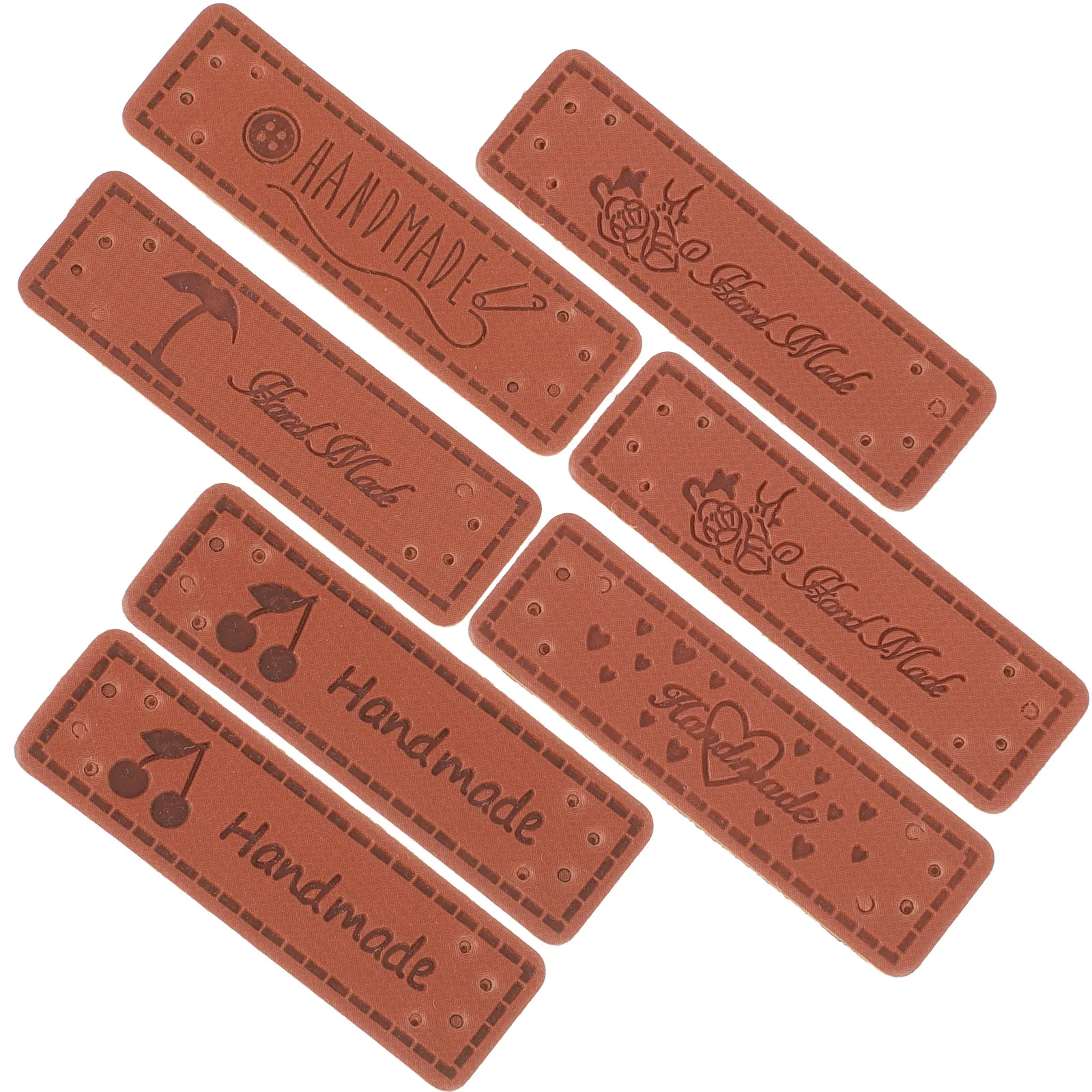 

50Pcs Flexible Cartoon Fabric Tags Sewing Labels for Handmade Clothes Custom Apparel Bags Hats Shoes DIY