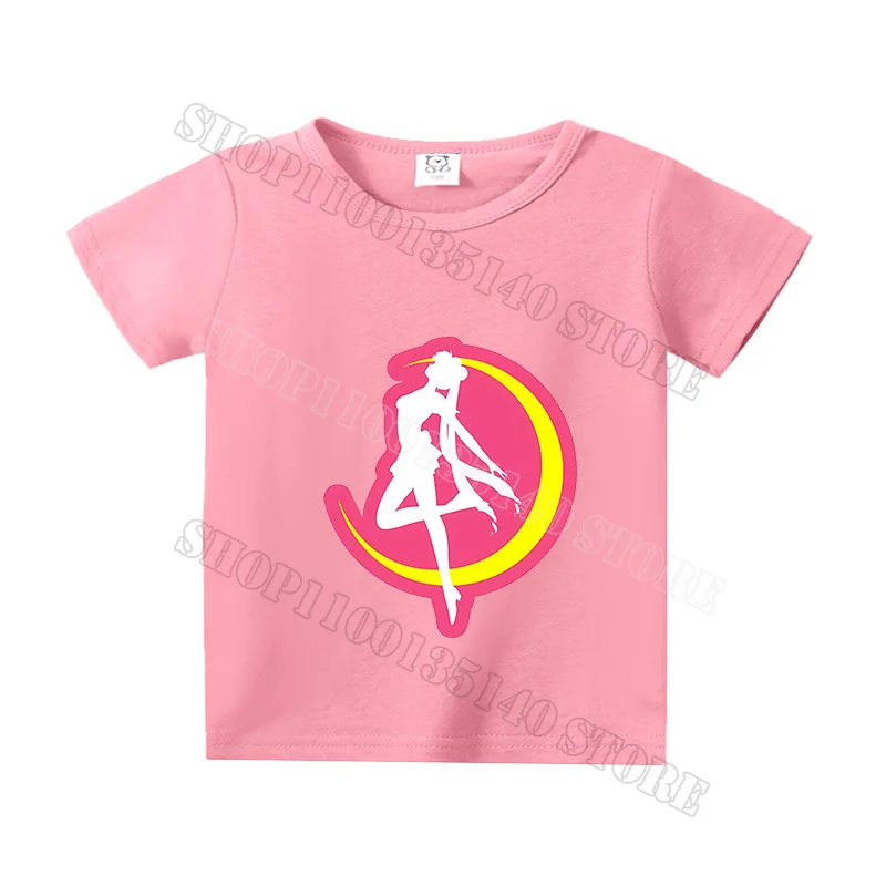 Sailor Moon T-shirt for Children Colorful Tee Short-sleeve Shirt Tops Cotton Cute Cartoon Print Soft T-shirts Kids Girl Boy Gift - view 4