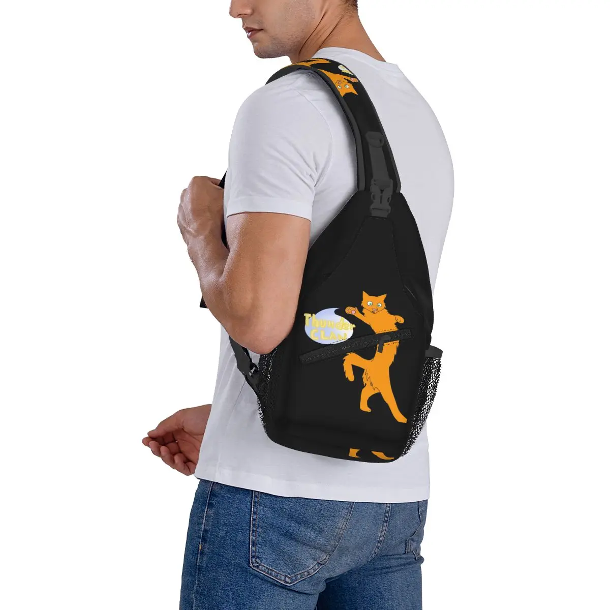 Silly Firestar Chest Bag Men Sling Crossbody Backpack Chest Bag Travel Hiking Daypack Shoulder Bag