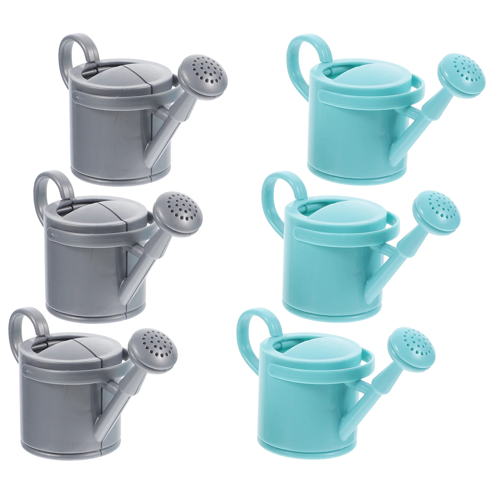 

6 Pcs Miniature Garden Watering Can Set ABS Plastic Kids Play Toys Ideal for Dollhouse Accessories Creative Play