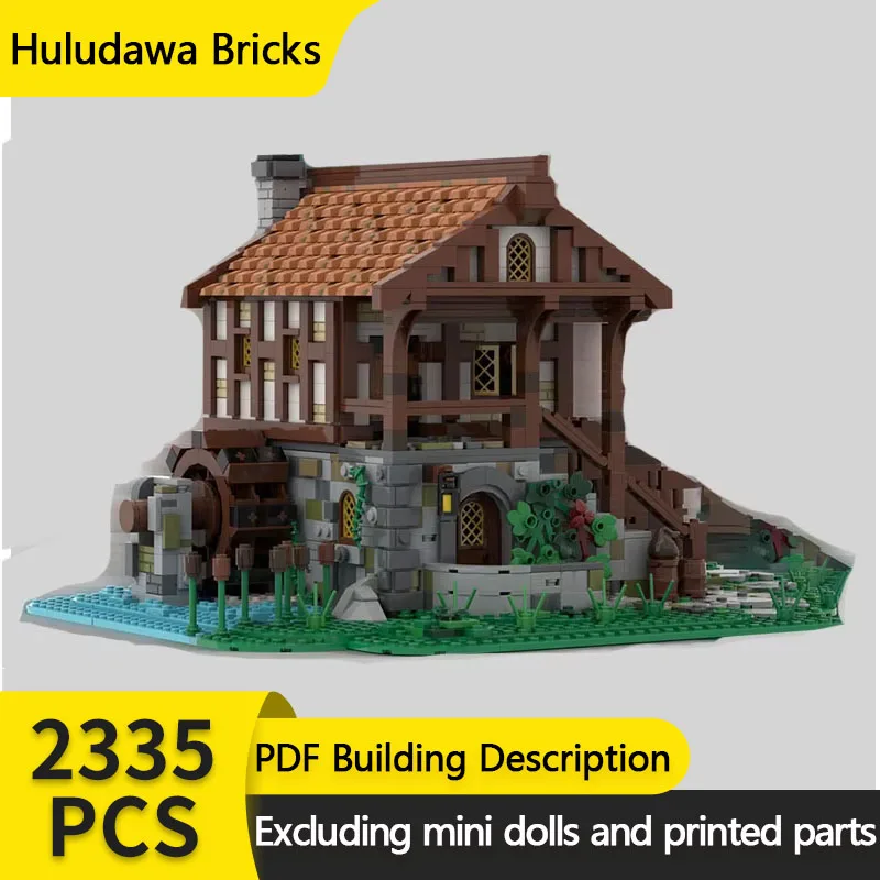 Popular Street View Model MOC Building Bricks Medieval Water Plant Modular Technology Gifts Holiday Assemble Children Toys Suit