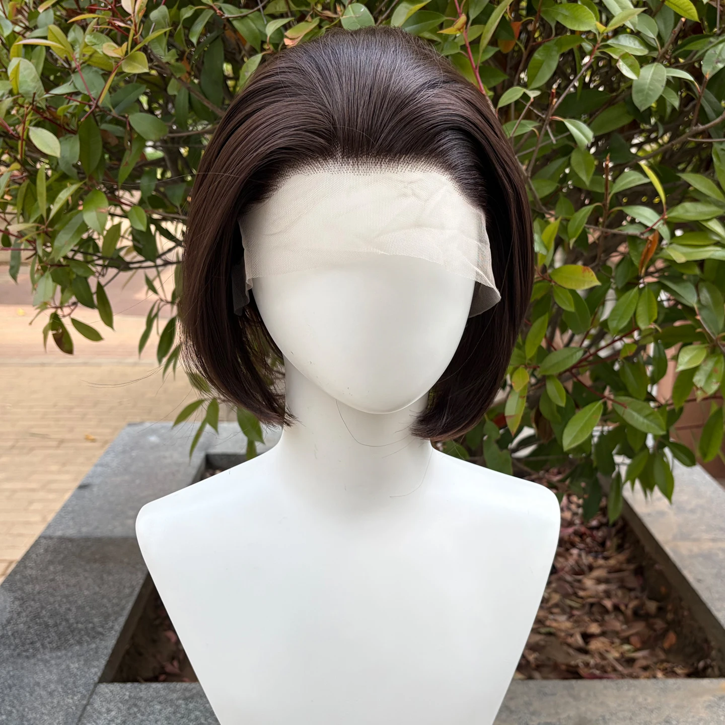 

Brown Short Wigs for Women Synthetic 13×4 Lace Front Wigs for Men Natural Straight Bob Cut Wig Heat Resistant Synthetic Hair