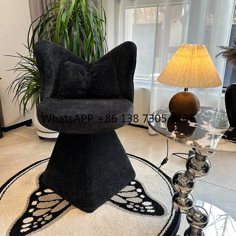 Premium butterfly makeup chair French dresser light luxury backrest medieval rotating dining chair dining table stool