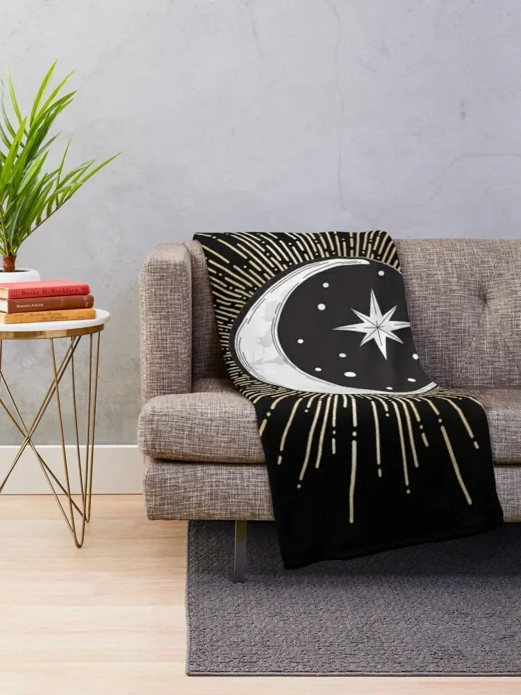 Darklina Moon Throw Blanket Fluffy Shaggy Blankets Sofas Of Decoration Winter beds Blankets