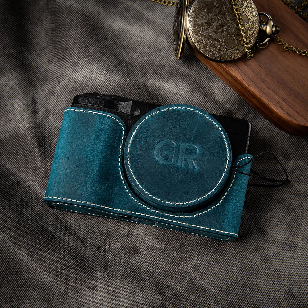 

GR3 IIIX Real Leather Cover Lens Case Cover for Ricoh GR3 GR3X GR3III Lens Protective Case Cover Genuine Leather Lens Case