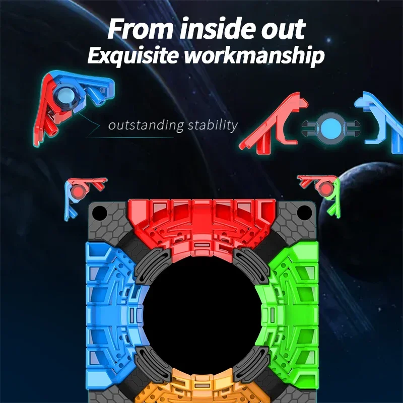 ECube DianSheng 마그네틱 매직 스피드 큐브, 스티커리스 전문 피젯 장난감, DianSheng Galaxy 9 M Cubo Magico 퍼즐, 9x9x9