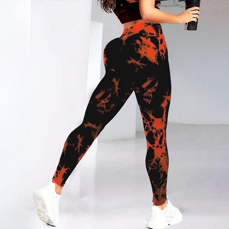 Tie Dye Workout Seamless Leggings for Women High Waist Gym Leggings Yoga Pants