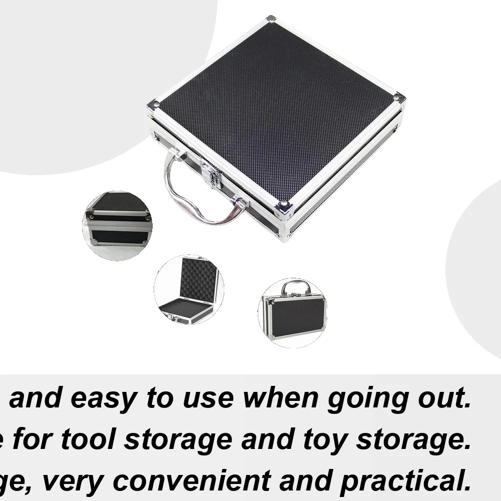

Aluminum Alloy Portable Tool box Storage Manager Household Durable Storage Box With Sponge Inner Tools Organize and Protect