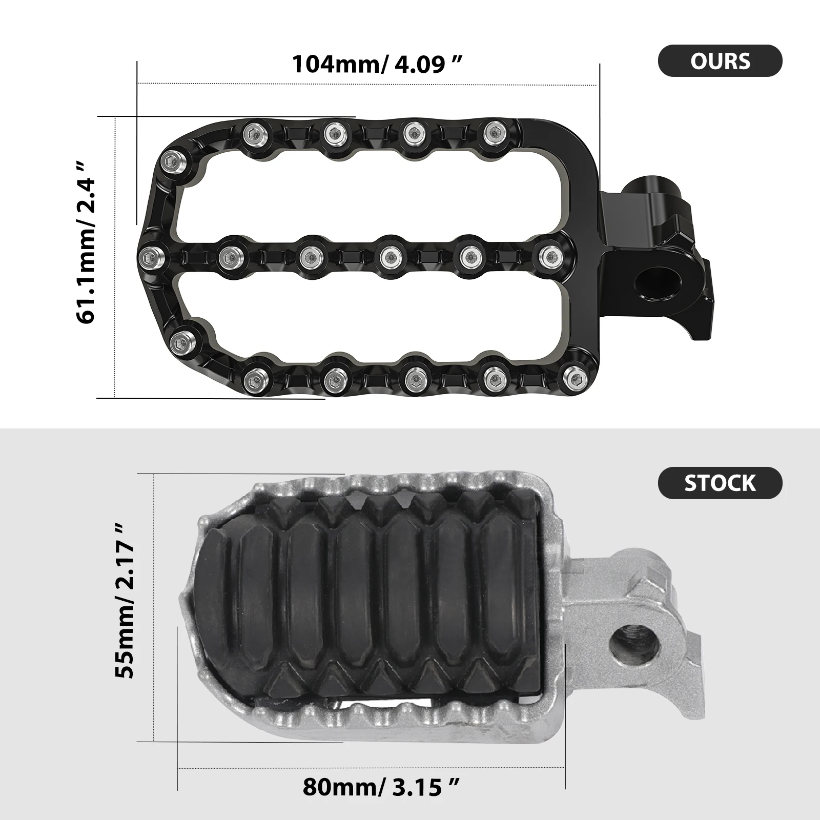 Motorcycle Aluminum Forged Footpegs Wided Foot Peg Pedal Footrests for Yamaha Tenere 700 T700 T7 2019 2020 2021 2022 2023 2024