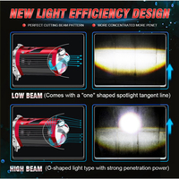 2PC Bi LED H4 Projector Lens 1600000LM Mini Car Bulb 2000W Canbus Auto Motorcycle Mini Projector Dual High Low Beam LHD PlugPlay