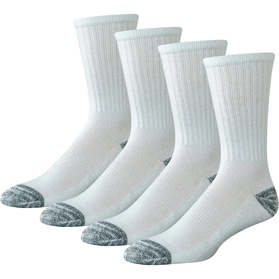 

Men's Cotton Breathable Cushioned Performance Work Crew Sock 4 Pairs for AllDay Comfort and Support During Physical Labor Ideal