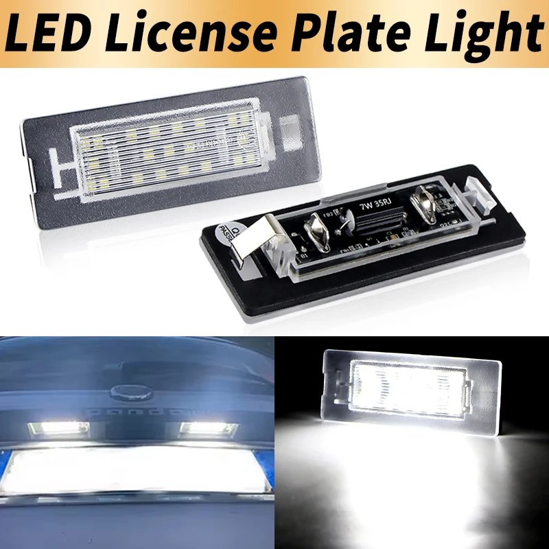 

2PCS LED License Number Plate Lights Canbus For Fiat Panda MK3 Type 169 2003 2004-2012 MK4 Type 312/319 2011 2012-up White Lamps