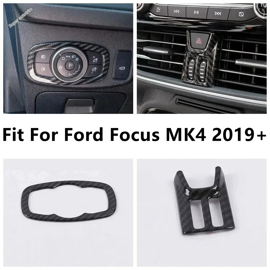 

Warning Light Lamp / Head Lamp Headlight Switch Panel Cover Trim For Ford Focus MK4 2019 - 2025 Matte / Carbon Fiber Accessories