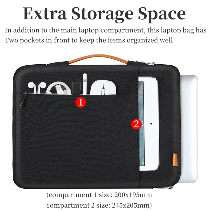 حقيبة حمل للكمبيوتر المحمول مقاس 13 14 15.6 بوصة لأجهزة Macbook Air 13.3 Pro M4 14.2 Huawei Xiaomi Dell Lenovo Acer Asus HP