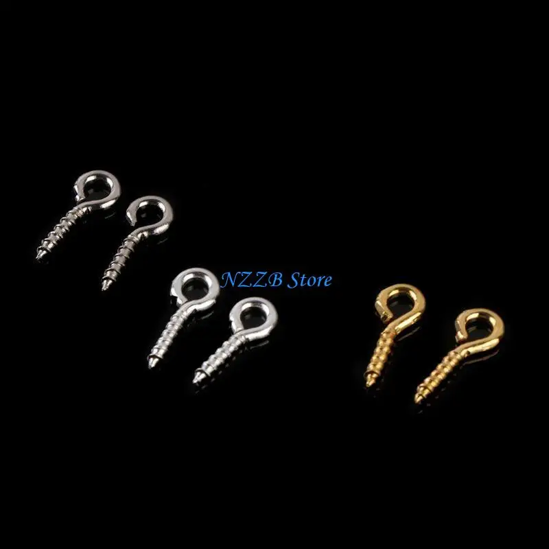 

T21F 600 шт. крючки для глаз, маленькие винты для глаз, люверсы с резьбой, серебряные застежки, крючки, винты для глаз для