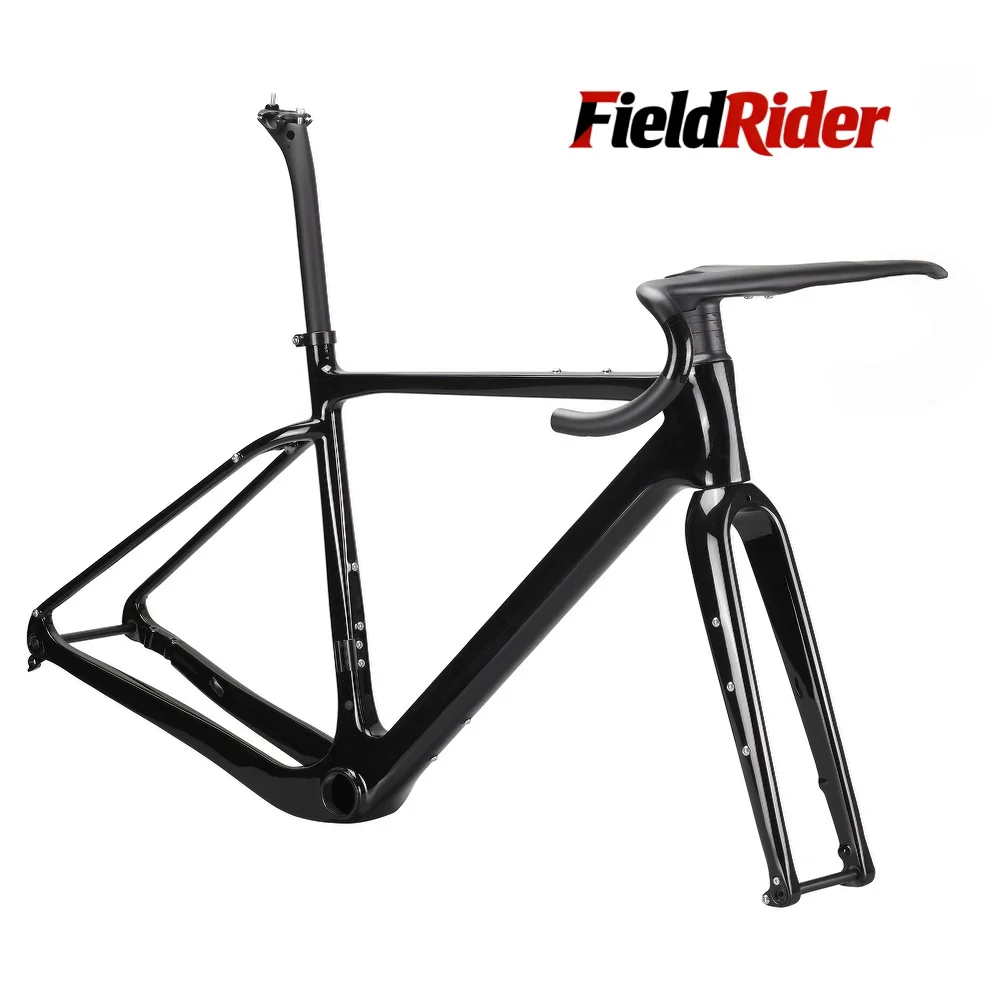 

Новая карбоновая рама T1100 Toray для гравийного велосипеда, дисковые тормоза, шины 700x45C, максимальный размер 49-58 см, 1223 г, внутренняя проводка кабелей, для бездорожья