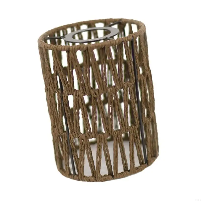 

Practical Handwoven Lampshades Easy Installation Ceiling Light Shade Paper Rope