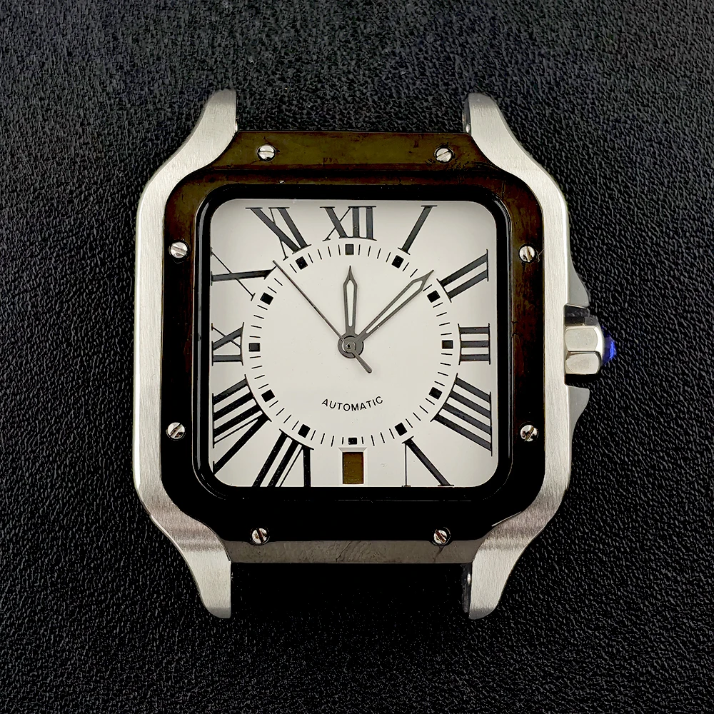 NH35 корпус часов мужские часы 38 мм корпус из нержавеющей стали индивидуальный логотип циферблат NH35 механизм аксессуары для часов