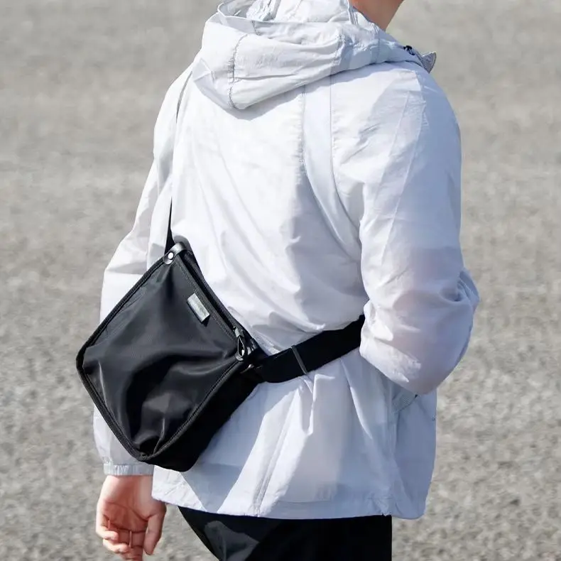 Shoulder bag vertical men sling leisure Oxford cloth waterproof large capacity multi-function diagonal span shoulder bag