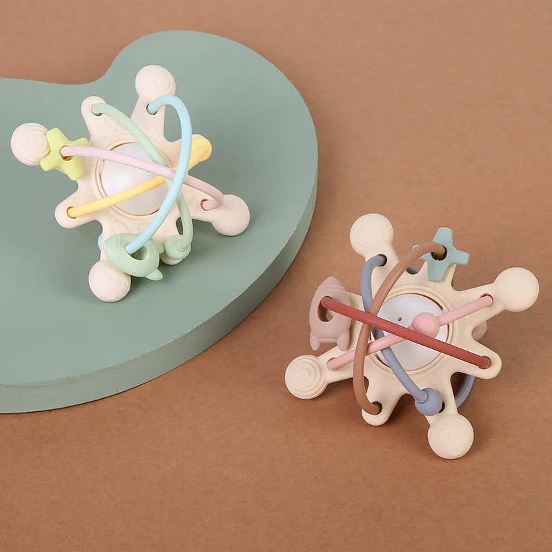 Sonaglio e massaggiagengive sensoriale campana da letto palla Montessori in Silicone giocattoli per neonati giochi di sviluppo regalo per bambini per bambini 0 36 mesi