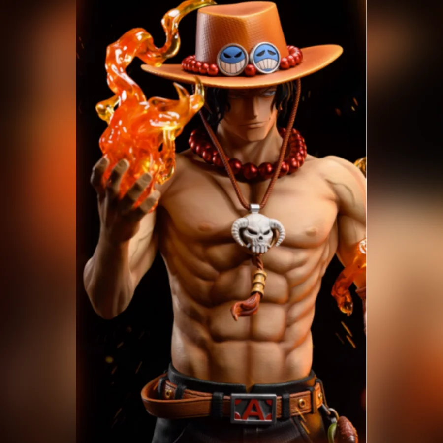 73cm One Piece Gk Fantasy Third Anniversary 1/3 Ace Super Huge Collect Figures Trendy Statue Anime Peripheral Gift